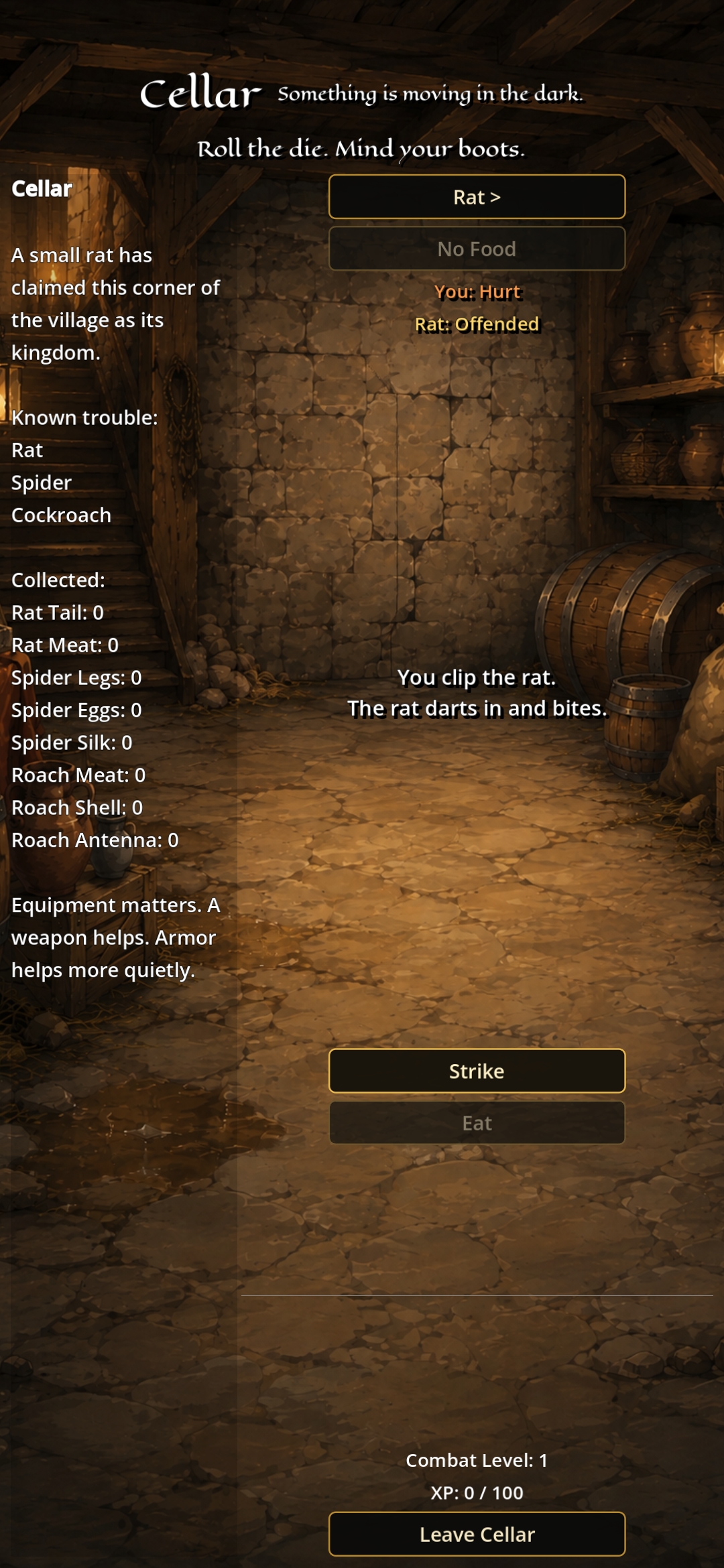 Cellar combat screenshot