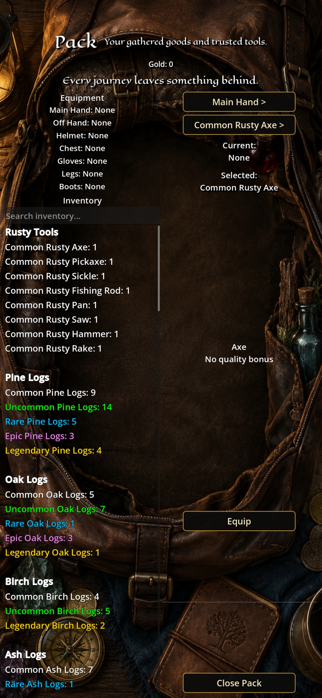 Pack screenshot